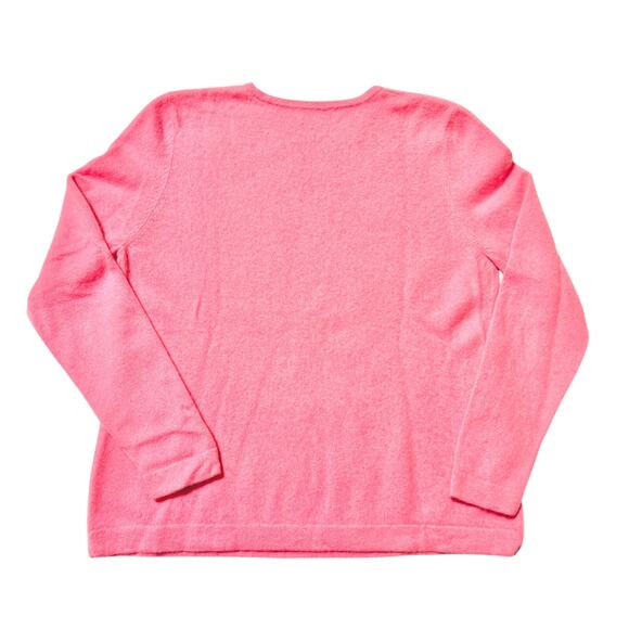 Vintage Luxury 100% Cashmere Pink Sweater Crew Neck Marshall Fields Size XL - Picture 2 of 4